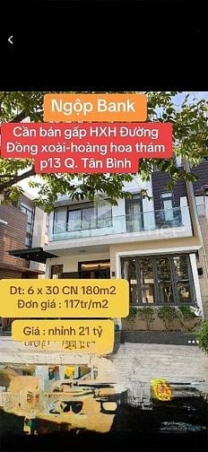 Bán nhà HXH 7m Đường Đồng Xoài -Hoàng hoa Thám p13 Q.TB : 6 x 30. 180m