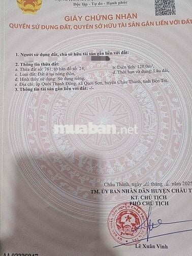 mặt tiền đối diện kcn giao long