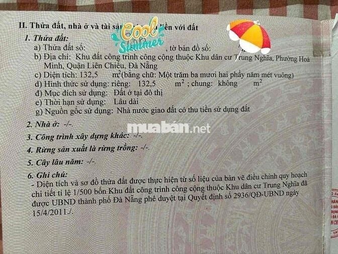 🟡CẦN BÁN LÔ ĐẤT MT THANH TỊNH, TRƯỚC BẾN XE , 132m2