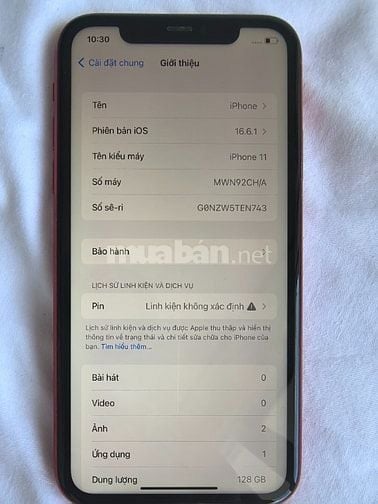 Màn hình zin iPhone 11, pin mới thay