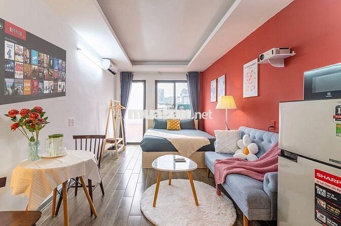 Cho thuê phòng ở 432 đội cấn, ban công thoáng, full đồ,30m2