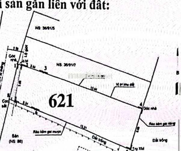 Đất Gân Tu Viện Khánh An 109m2 ( nợ HẬu)
