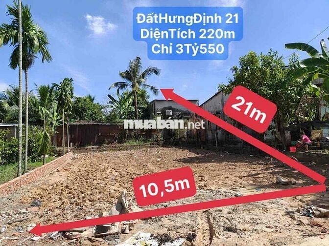 BÁN ĐÂT HƯNG ĐỊNH 21(10x22) GẦN CHỢ BÚNG