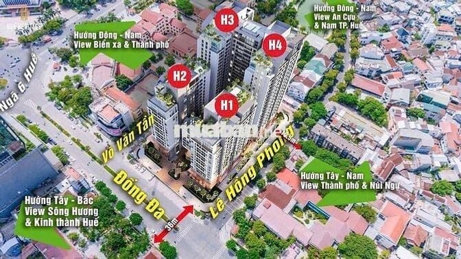 HUẾ HERITAGE–CĂN HỘ MÃ H3-09 | 3PN VIEW ĐẸP TRUNG TÂM THÀNH PHỐ
