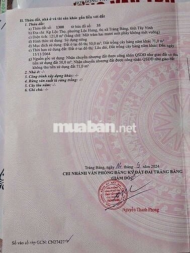 Lô cặp, HL2, Chợ Lộc Hưng, 126m2,SHR, giá 780tr( giá 100%),