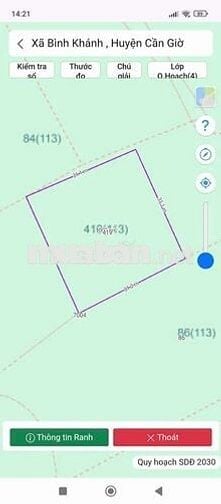 Bán đất hẻm đường Hà quang vóc xã Bình Khánh huyện cần giờ