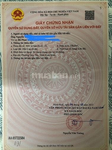 ĐẤT ĐẸP – GIÁ TỐT  – CHÍNH CHỦ CẦN BÁN TẠI Khu Đô Thị Chợ Mới Hoà Mạc,