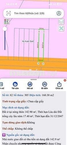 Đất thổ cư 160m2 xã Xuân Quế gần sân bay Long Thành, Khu công nghiệp
