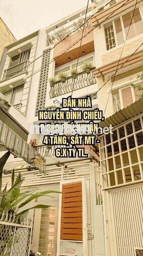 🏠 BÁN NHÀ NGUYỄN ĐÌNH CHIỂU, P.3, Q.PHÚ NHUẬN - 4 TẦNG, SÁT MT - 6.X
