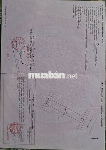 Đất full thổ cư 96m2,  kdc giáo viên Phước Thới,  Ô Môn