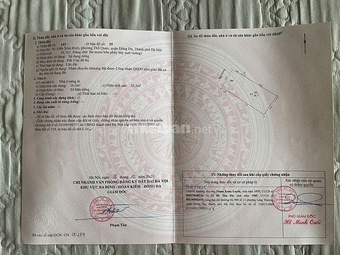 Bán nhà Thổ Quan đi vào ngõ 107 Trung Phụng, Đống Đa Hà Nội 