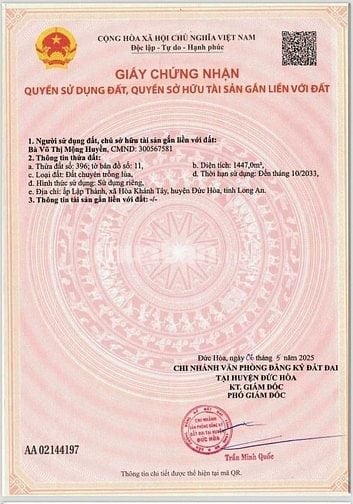Bán đất rẻ Hoà Khánh Tây 1447m2 đất lúa chỉ 1ty2 . Thương lượng