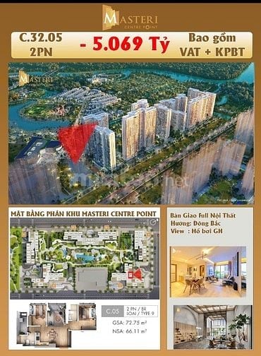 ĐỘC QUYỀN CĂN 2PN View Hồ Bơi Tầng Cao Giá CĐT 5ty All In