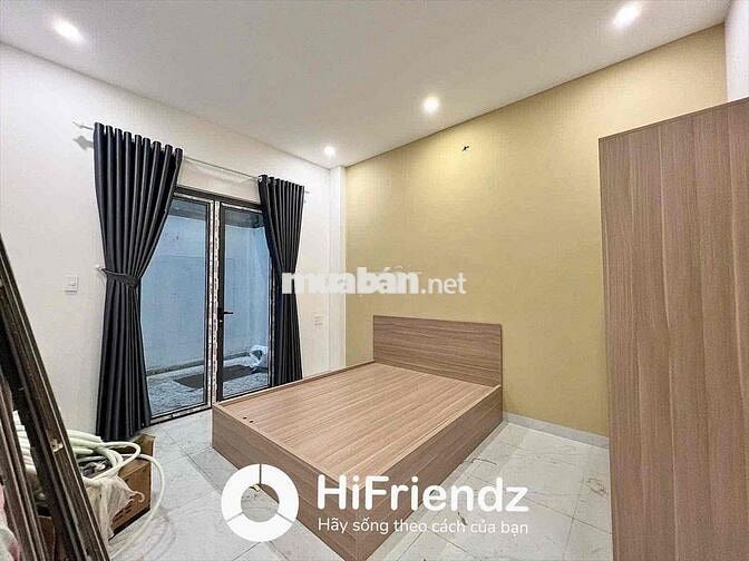 1 phòng ngủ tách bếp bancol sau full nội thất rộng 40m2