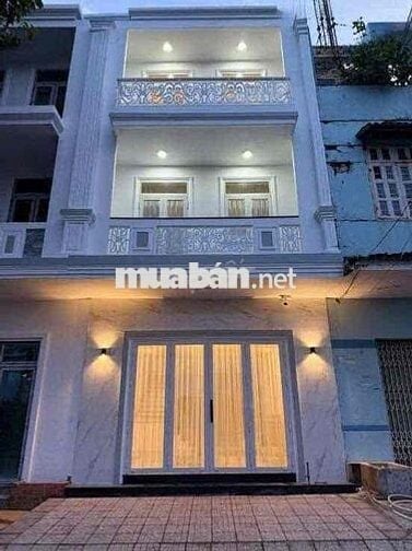 Nhà hoàn thiện 1 trệt 2 lầu thổ cư hoàn công khu dân cư đông đúc