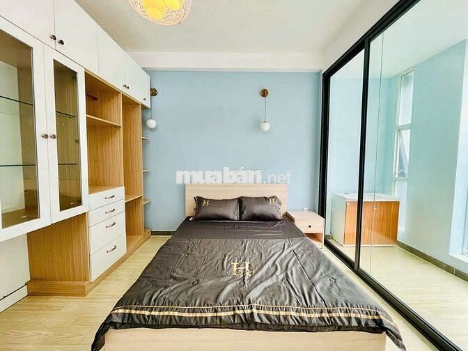 CHO THUÊ CĂN HỘ CAO CẤP 40M2 FULL NỘI THẤT ĐƯỜNG LÊ VĂN DUYỆT GẦN Q1,3