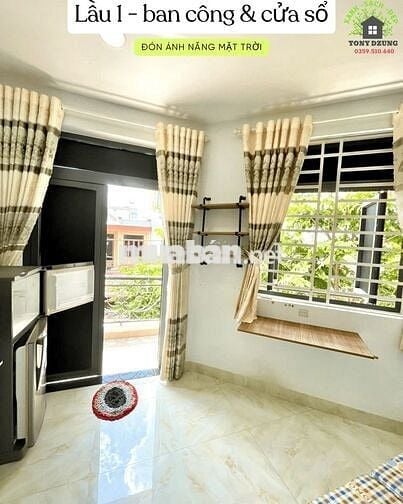 PHÒNG BAN CÔNG & CỬA SỔ - FULL NỘI THẤT - GẦN CẦU VƯỢT NGÃ TƯ GA Q.12