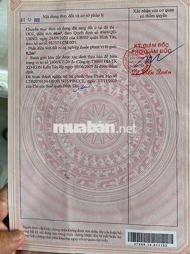 Cần bán đất thổ cư chính chủ diện tích 54m vuông