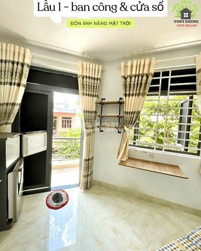PHÒNG BAN CÔNG & CỬA SỔ - FULL NỘI THẤT - GẦN CẦU VƯỢT NGÃ TƯ GA 