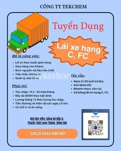 Tạp vụ tại KCN Gò Dầu, Long Thành, Đồng Nai