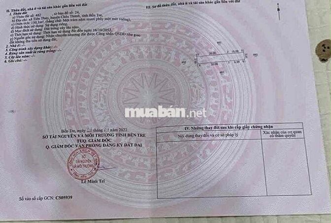Bán đất nền khh dân cư chợ Tiên Thuỷ