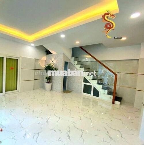 Mặt Tiền Đinh Bộ Lĩnh Ngang 5m Có 3 Lầu 4 Phòng Ngủ gần Bùi ĐÌnh Túy