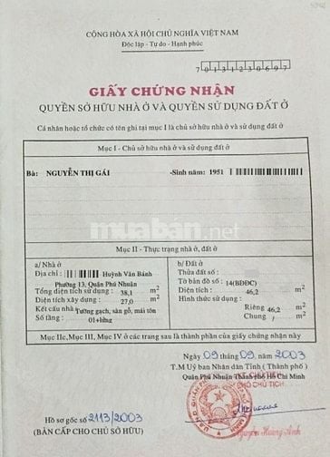 Hẻm Ba Gác Huỳnh Văn Bánh P13 Phú Nhuận 2 Tầng 46m2 Giá 6 Tỷ 700