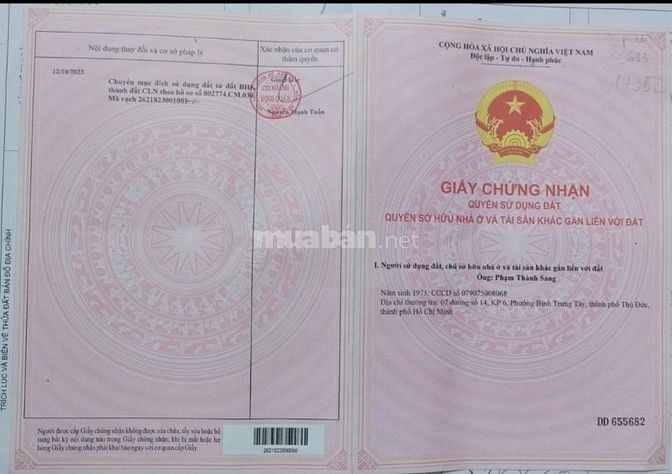 Bán thửa 148 tờ 8 xã phú lợi.Định Quán.600 triệu