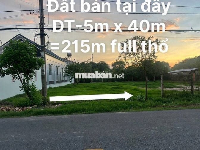 Đất mặt tiền Nhuận Đức - xã Nhuận Đức : 215m2 ( 5x40 ) . Giá 1 tỷ 950