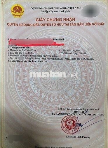 Chính chů bán nhà nơi trang long bình lơi p12