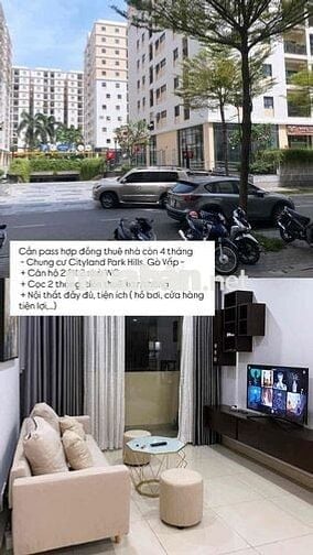 Cần pass hợp đồng thuê nhà còn 4 tháng  - Chung cư Cityland Park Hills