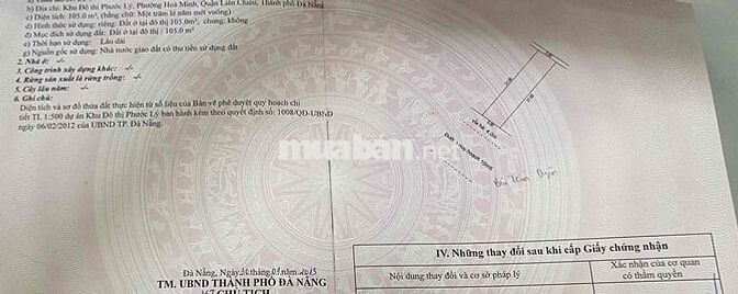BÁN ĐẤT ĐƯỜNG BÙI TẤN DIÊN, LIÊN CHIỂU