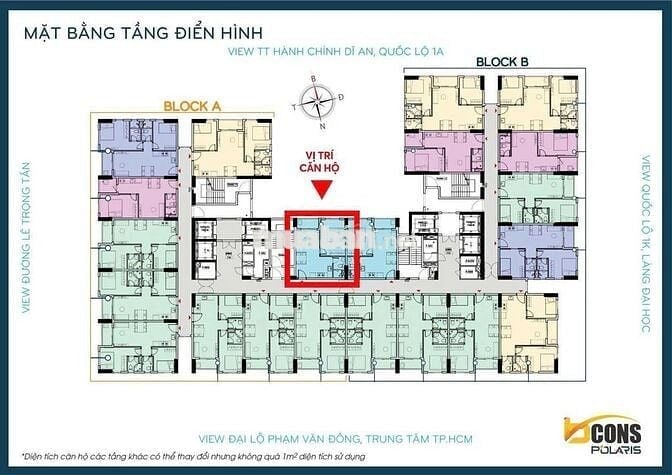 Cho thuê cc Bcons Polaris giá rẻ