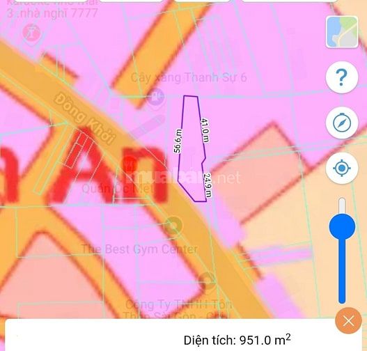 Bán đất thổ cư mặt tiền đường Đồng Khởi thị trấn Chợ Lách 