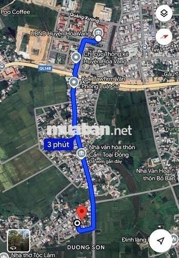 Bán lô đất ở bên cạnh nhà dân, Thôn Cẩm Toại Đông, Hoà Phong, Hoà Vang