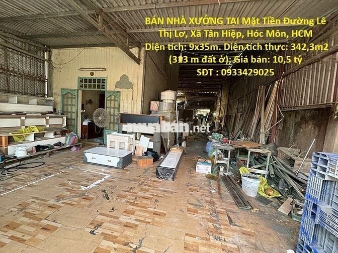 BÁN NHÀ XƯỞNG TẠI Mặt Tiền Đường Lê Thị Lơ, Xã Tân Hiệp, Hóc Môn, HCM
