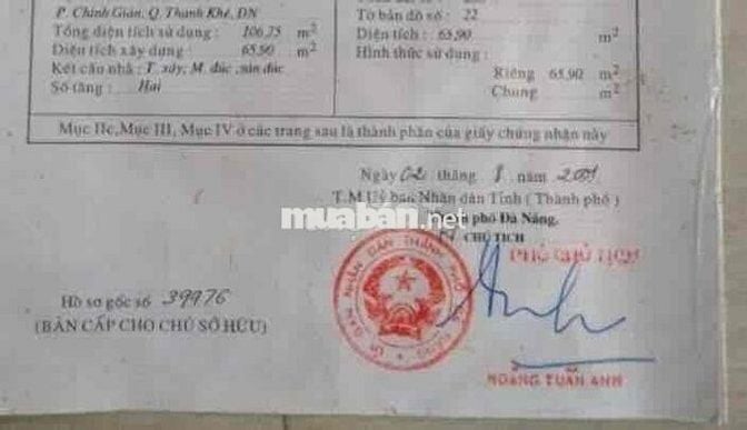 Bán nhà Mặt tiền đường 332 Điện Biên Phủ