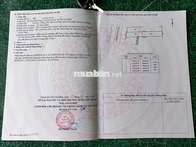 Chủ kẹt bán lô mặt tiền Đ.nhựa Hồ Văn Tắng -Củ Chi .Giá 1tỷ5, SHR