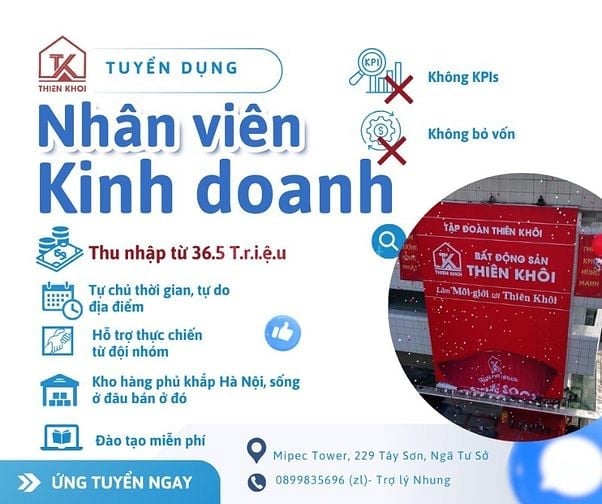 Sale bất động sản thổ cư tự do thời gian,  thu nhập trên 36,5 triệu