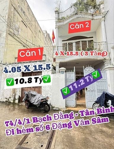Bán nhà 74/4/1 Bạch Đằng, P.2, Q.Tân Bình, sát sân bay