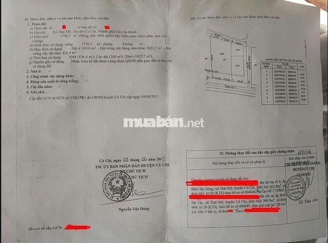 Bán đất mặt tiền Tỉnh lộ 7 Củ Chi sổ chính chủ