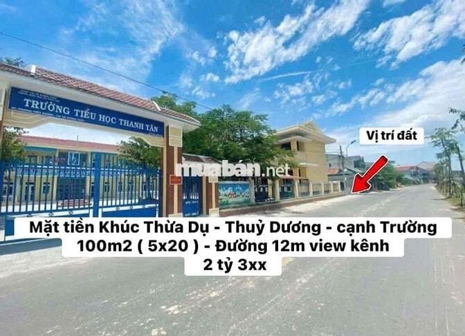 Đất 2 mặt tiền Khúc Thừa Dự - Thuỷ Dương, phường Thanh Thuỷ - Tp Huế 🚨