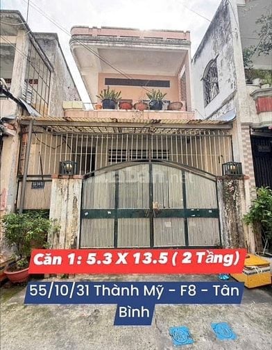 Bán nhà Gần Chợ Vải Tân Bình, 55/10/31 Thành Mỹ, P.8. Tân Bình