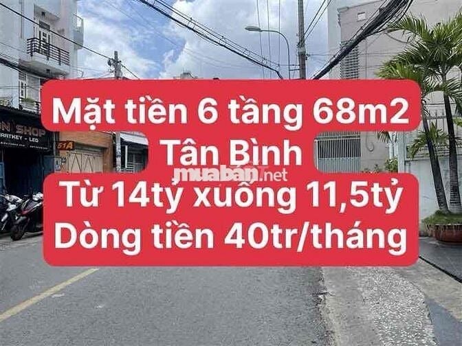 Hạ từ 14 về 11,5tỷ. Mặt tiền cho thuê 40tr.
