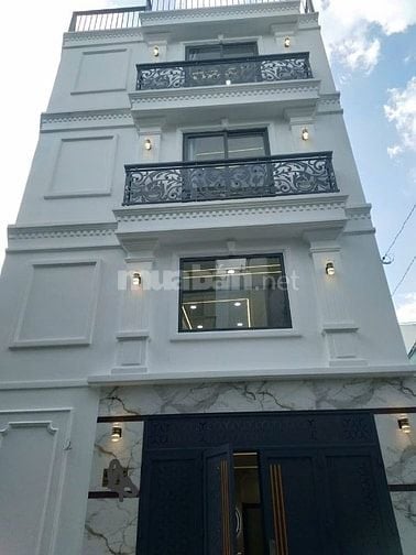 NHÀ MỚI-40 M2- NGANG 7 X 5,7  5 TẦNG- HẺM XE HƠI - BÌNH THẠNH-  