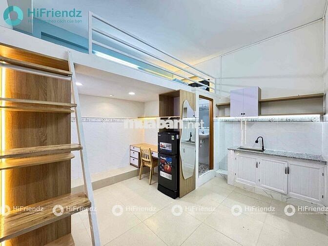 CHO THUÊ PHÒNG GÁC FULL NỘI THẤT RỘNG 25M2 NGAY CV GIA ĐỊNH - SÂN BAY