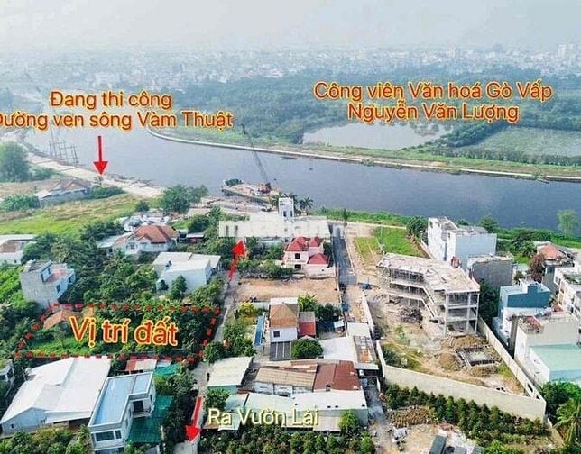 350M2 Đất 1 Sẹc Sông Vàm Thuật - Vườn Lài - An Phú Đông Quận 12
