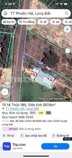  BÁN ĐẤT THỊ TRẤN PHƯỚC HẢI - GẦN BIỂN PHƯỚC HẢI 1,5 TỶ