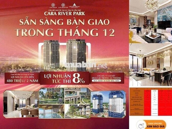 CĂN HỘ CAO CẤP - CARA RIVER PARK - BÀN GIAO CUỐI NĂM NAY 2025