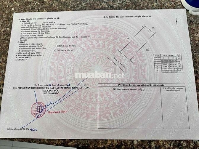 Bán Nhà 3 Tầng Đối Diện Công Viên VCN Phước Long 1 Nha Trang